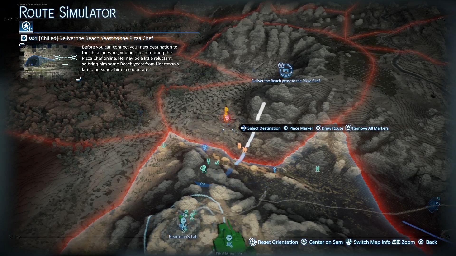 Deliver the Beach Yeast to the Pizza Chef (Image via Kojima Productions/Sportskeeda Gaming)